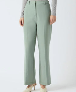 Y.A.S | LIKKA HW WIDE PANTS - ICEBERG GREEN