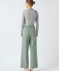 Y.A.S | LIKKA HW WIDE PANTS - ICEBERG GREEN