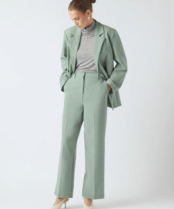 Y.A.S | LIKKA HW WIDE PANTS - ICEBERG GREEN