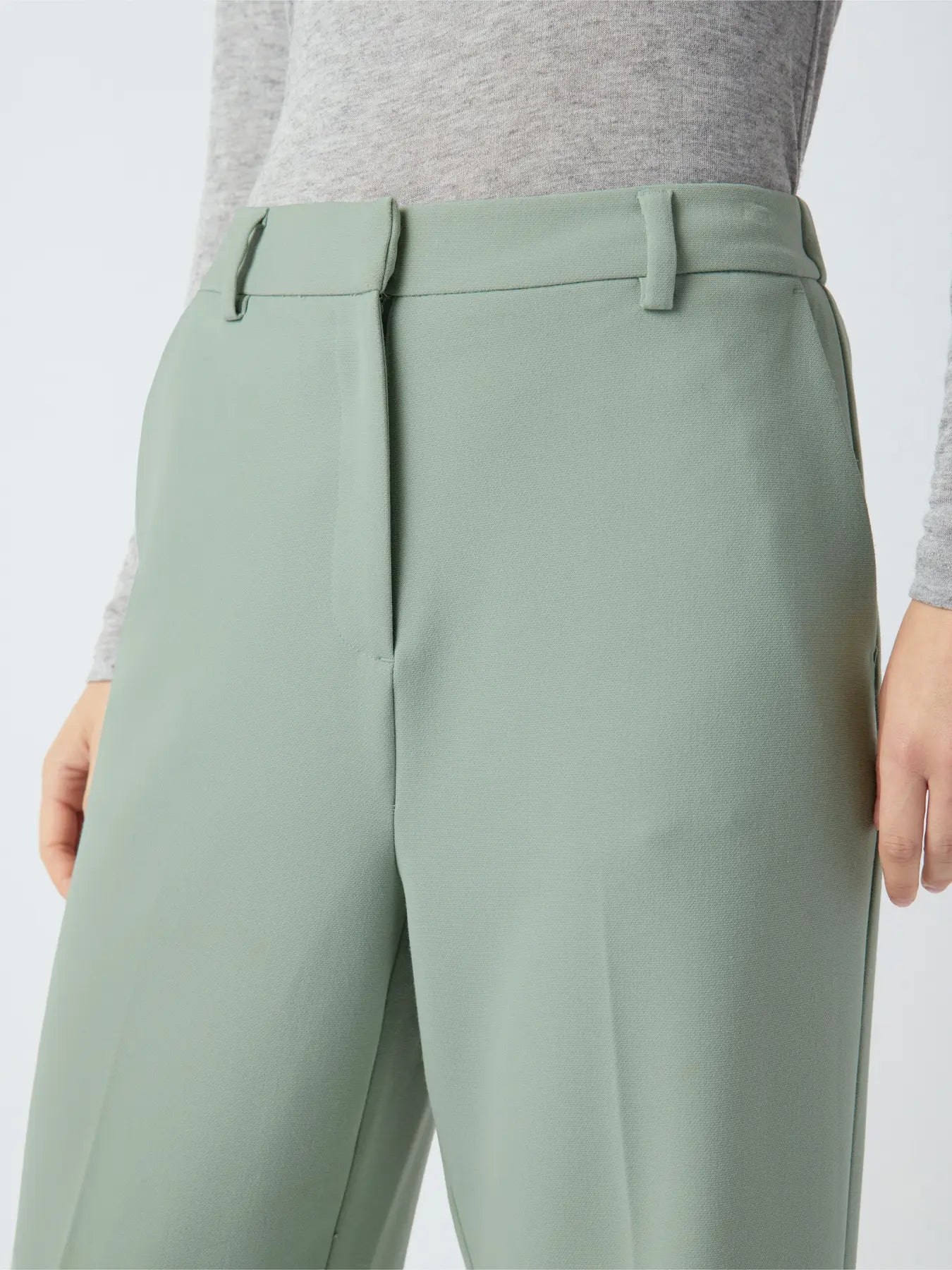 Y.A.S | LIKKA HW WIDE PANTS - ICEBERG GREEN