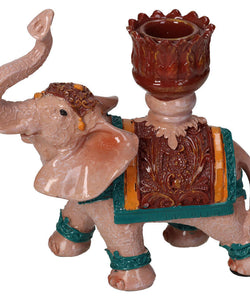 ELEPHANT CANDLE HOLDER - MULTI