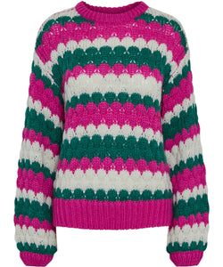 Y.A.S | BUBBA LS KNIT PULLOVER - FUCHSIA FEDORA