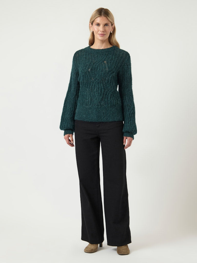 Y.A.S | ZUMA LS WOOL BLEND KNIT PULLOVER - PONDEROSA PINE