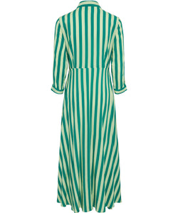 Y.A.S | SAVANNA LONG SHIRT DRESS - QUIET GREEN / JELLY BEAN