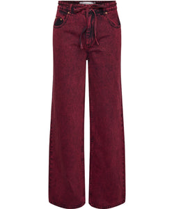 Y.A.S | MOON HMW JEANS - MAROON BANNER