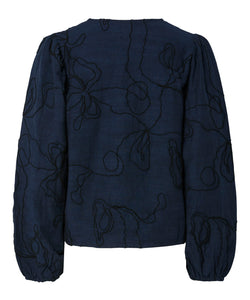 Y.A.S | JETTA LS SHIRT - NAVY BLAZER