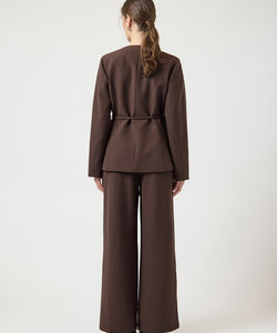 Y.A.S | LURI LS BLAZER - SEAL BROWN