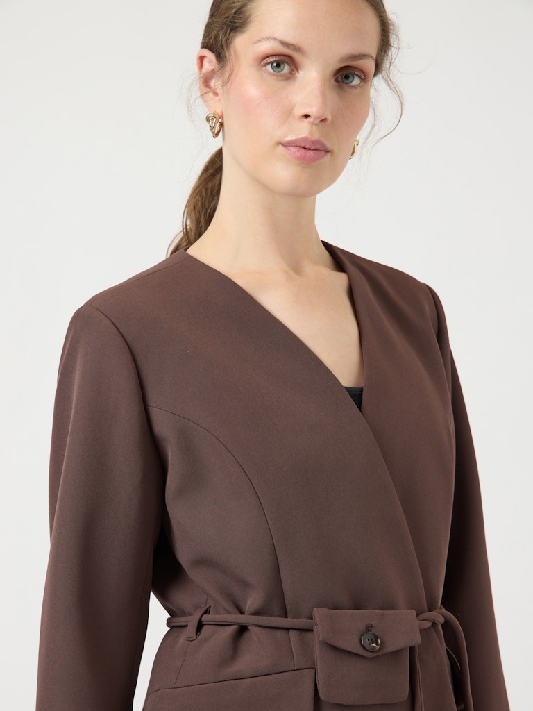 Y.A.S | LURI LS BLAZER - SEAL BROWN