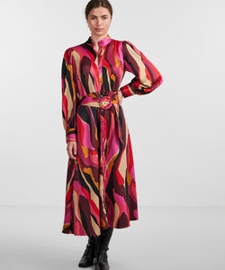Y.A.S | FIGANA LS LONG SHIRT DRESS - ROSE VIOLET