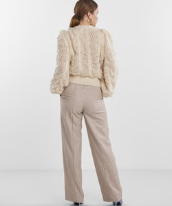 Y.A.S | BUBBLE LS KNIT CARDIGAN - BIRCH