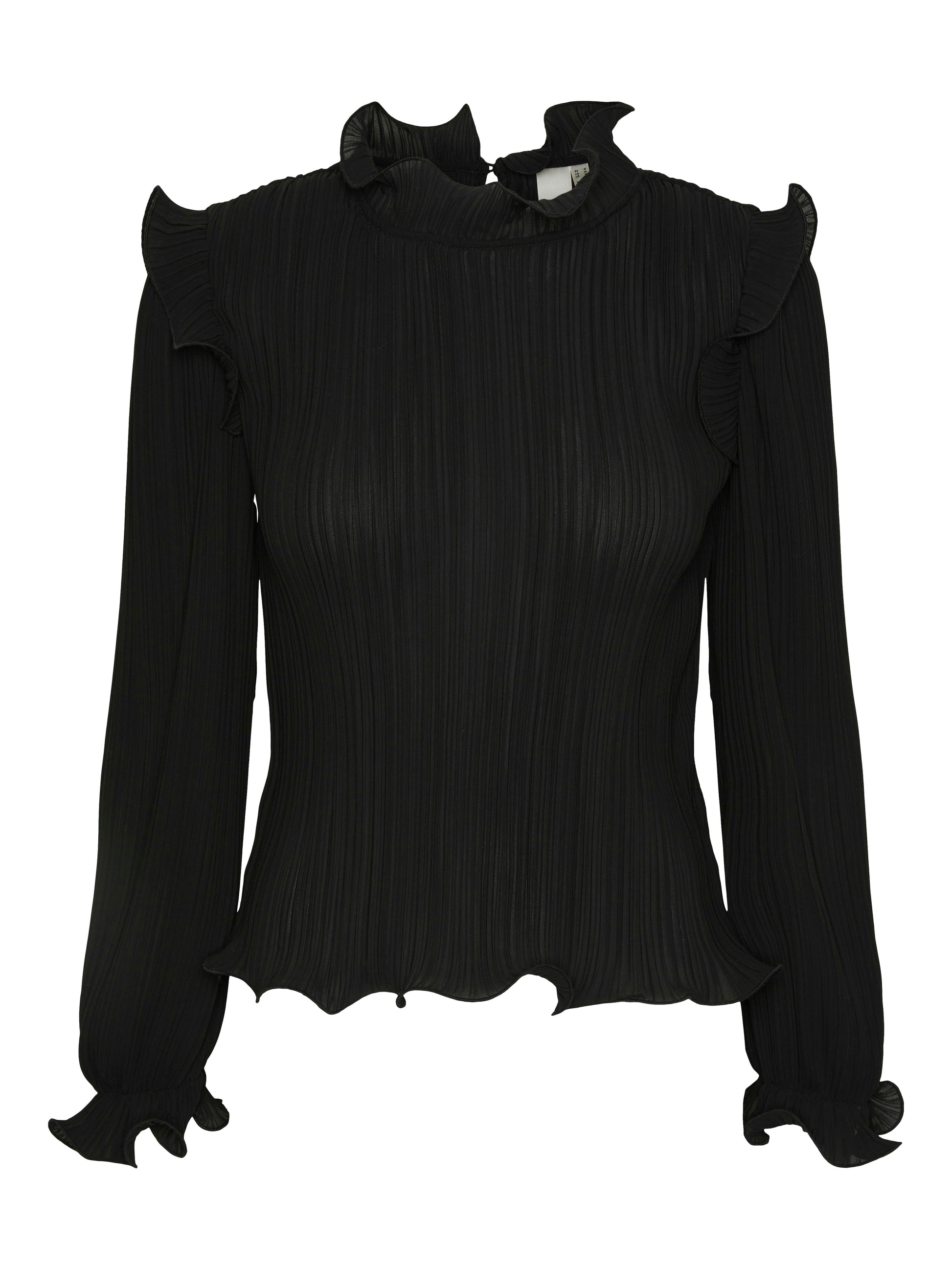 Y.A.S | PHILINA LS HIGH NECK TOP - BLACK