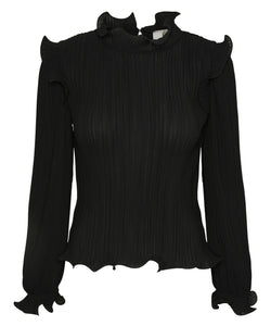 Y.A.S | PHILINA LS HIGH NECK TOP - BLACK