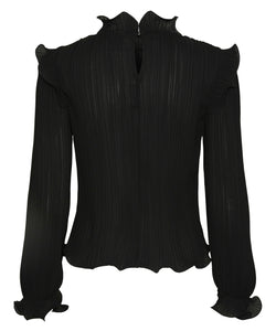 Y.A.S | PHILINA LS HIGH NECK TOP - BLACK