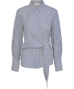 Y.A.S | ESTIMA LS TIE SHIRT - BLUING