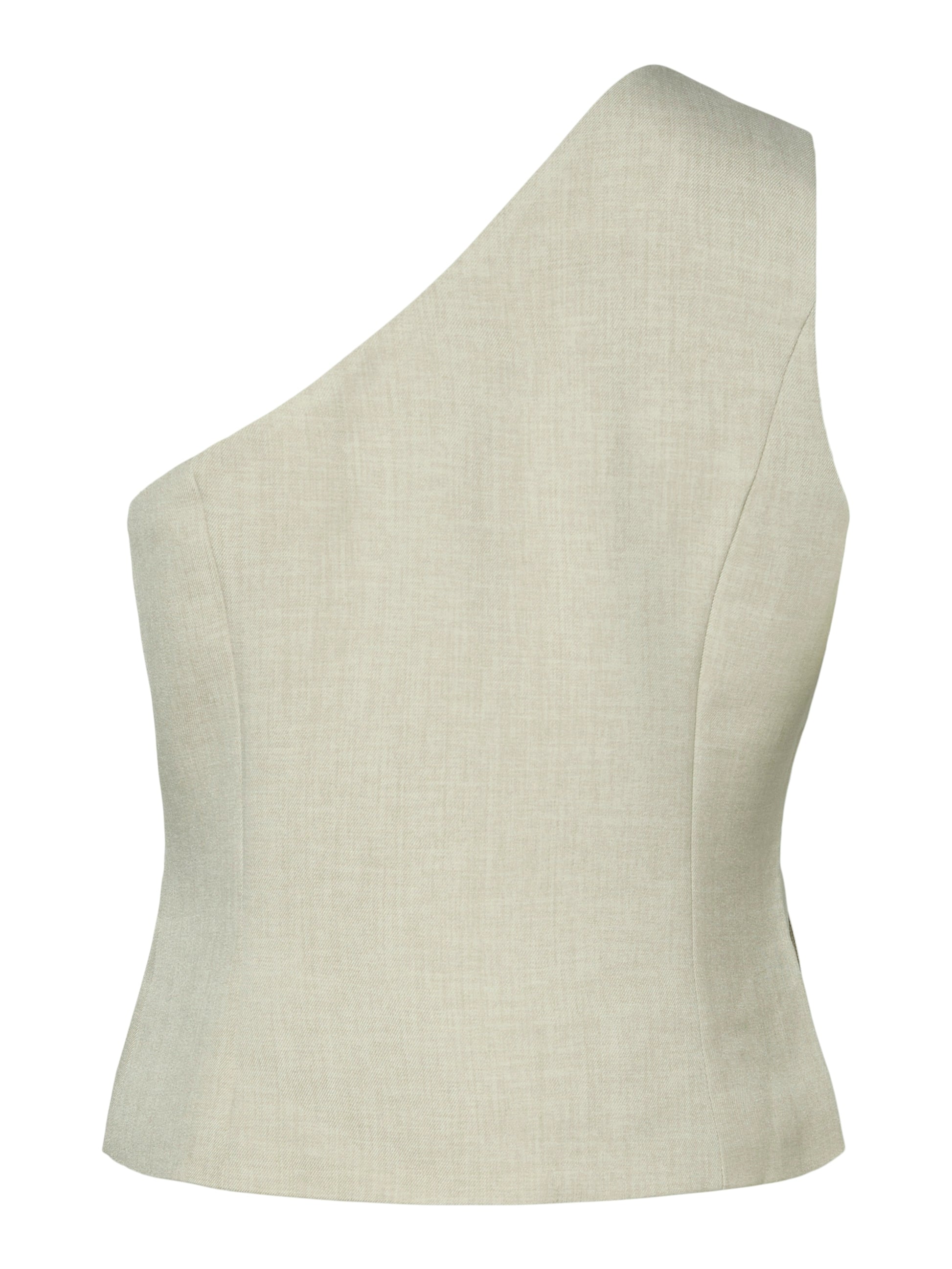 Y.A.S | TAVA ONESHOULDER WAISTCOAT GILET - PELICAN