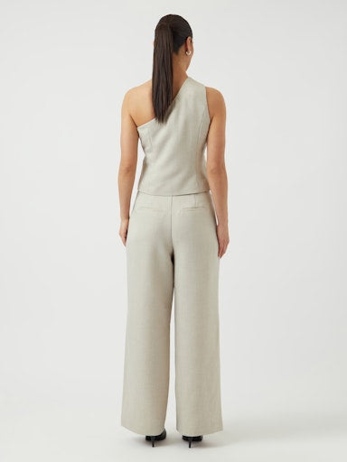 Y.A.S | TAVA ONESHOULDER WAISTCOAT GILET - PELICAN