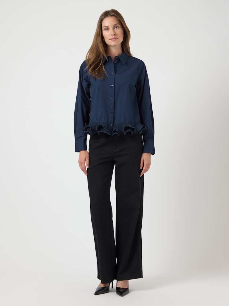Y.A.S | TRAVIS LS SHIRT - NAVY BLAZER