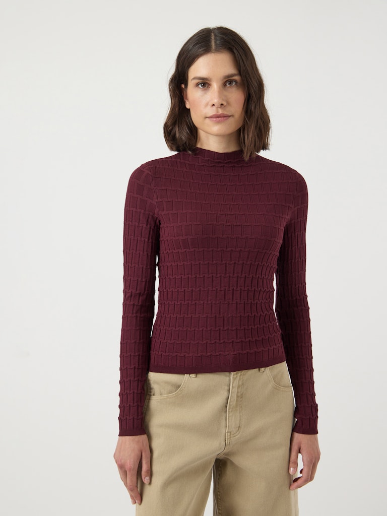 Y.A.S | TRIXO LS KNIT PULLOVER - PORT ROYAL