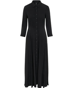 Y.A.S | SAVANNA LONG SHIRT DRESS - BLACK