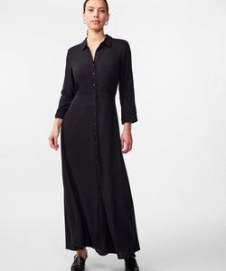 Y.A.S | SAVANNA LONG SHIRT DRESS - BLACK