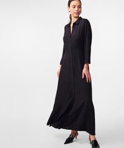 Y.A.S | SAVANNA LONG SHIRT DRESS - BLACK