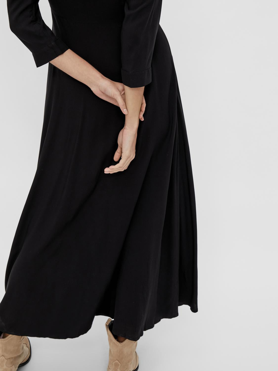 Y.A.S | SAVANNA LONG SHIRT DRESS - BLACK