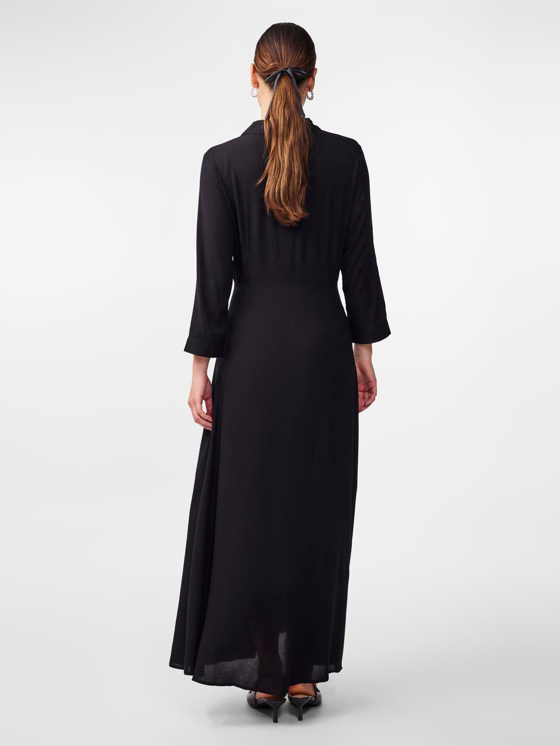 Y.A.S | SAVANNA LONG SHIRT DRESS - BLACK