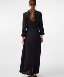 Y.A.S | SAVANNA LONG SHIRT DRESS - BLACK