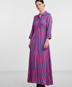 Y.A.S | SAVANNA LONG SHIRT DRESS - FUCHSIA FEDORA