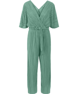 Y.A.S | OLINDA SS ANKLE JUMPSUIT - MALACHITE GREEN