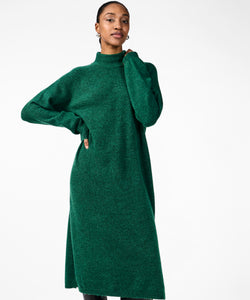 Y.A.S | BALIS LS FUNNEL KNIT DRESS - FIR