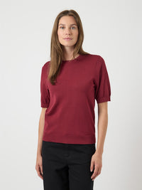 Y.A.S | LENA SS KNIT PULLOVER - TIBETAN RED