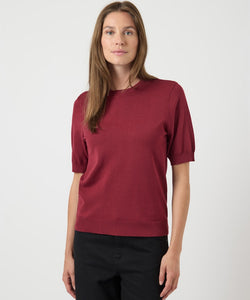 Y.A.S | LENA SS KNIT PULLOVER - TIBETAN RED