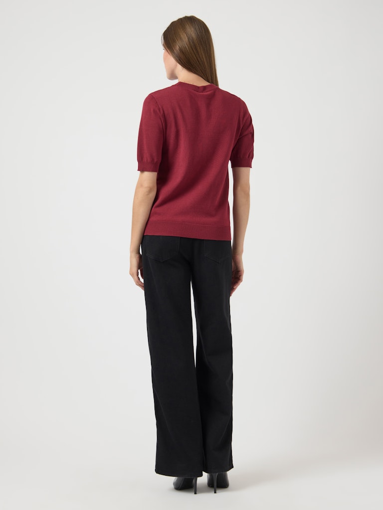 Y.A.S | LENA SS KNIT PULLOVER - TIBETAN RED