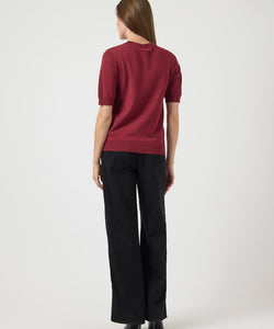 Y.A.S | LENA SS KNIT PULLOVER - TIBETAN RED