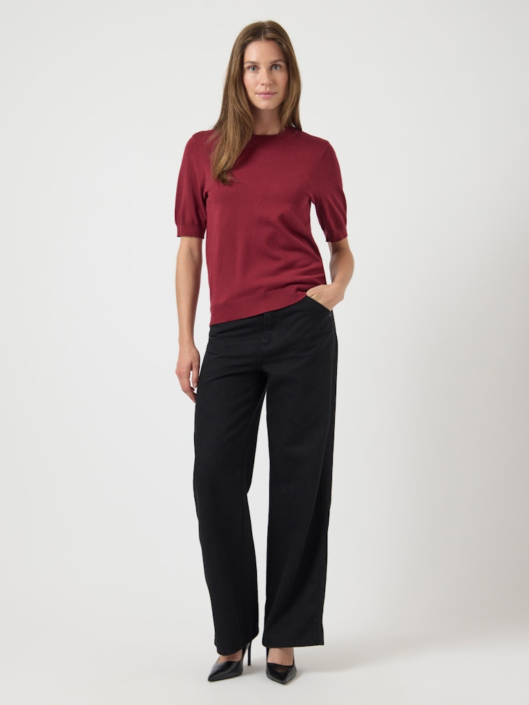 Y.A.S | LENA SS KNIT PULLOVER - TIBETAN RED