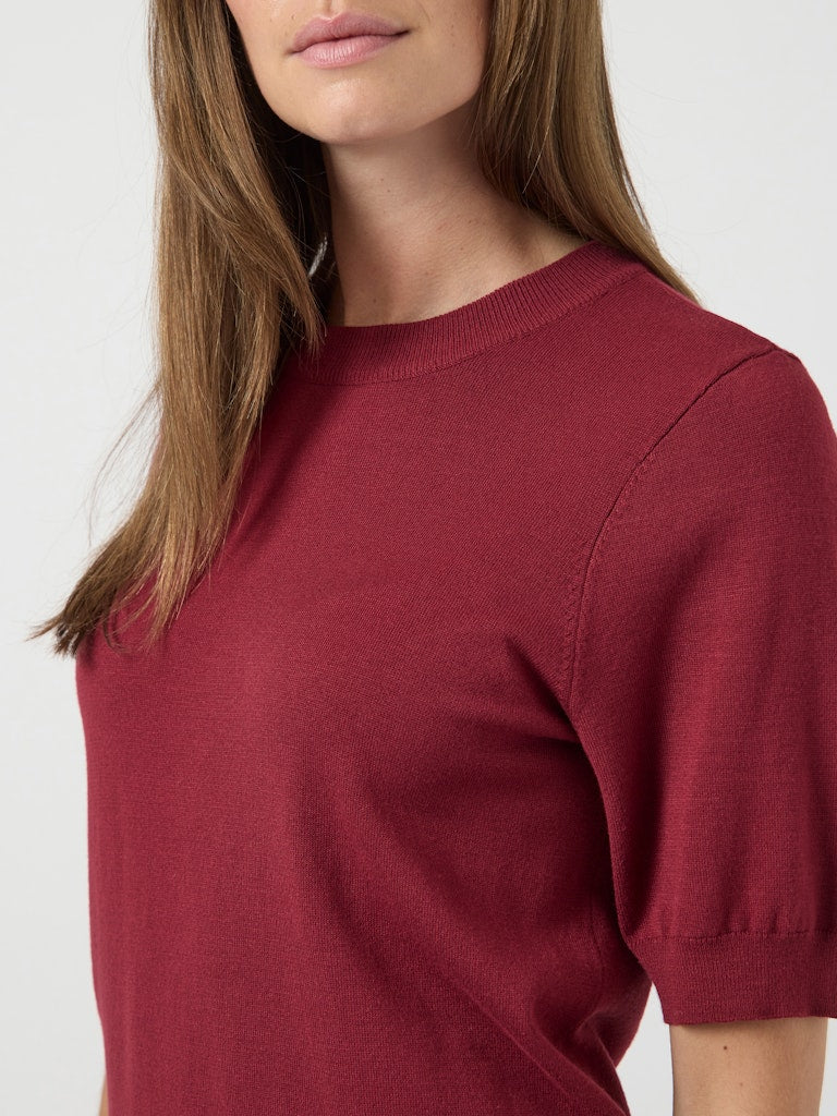 Y.A.S | LENA SS KNIT PULLOVER - TIBETAN RED