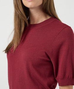 Y.A.S | LENA SS KNIT PULLOVER - TIBETAN RED