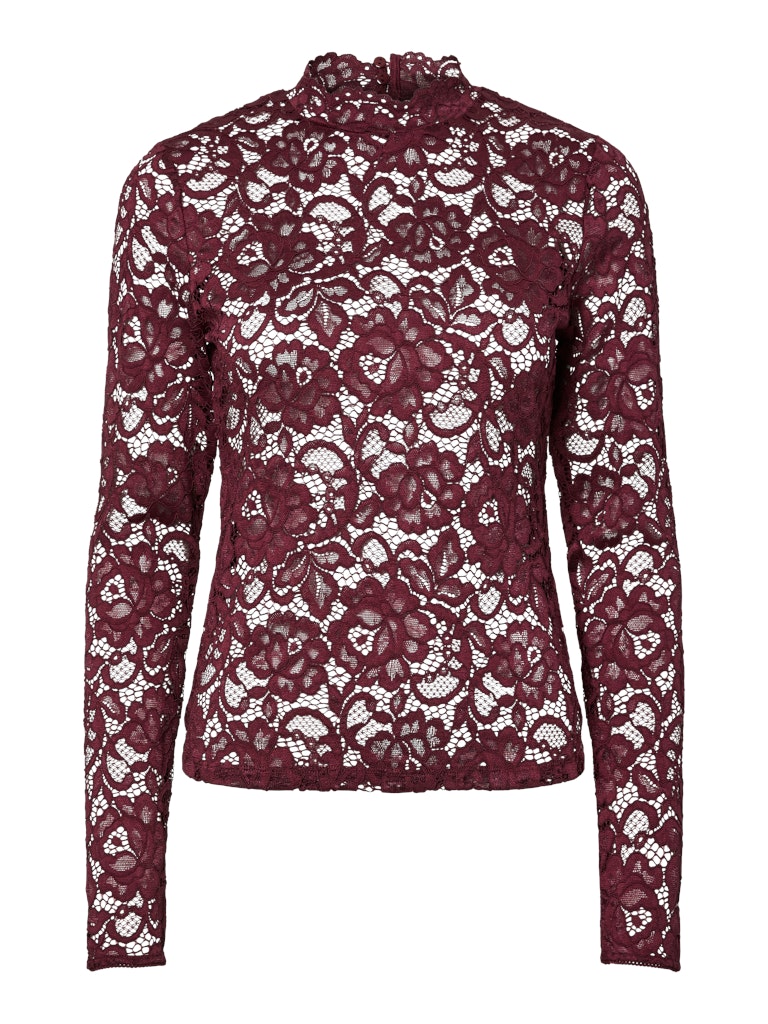 Y.A.S | LACEY LS LACE TOP - PORT ROYAL