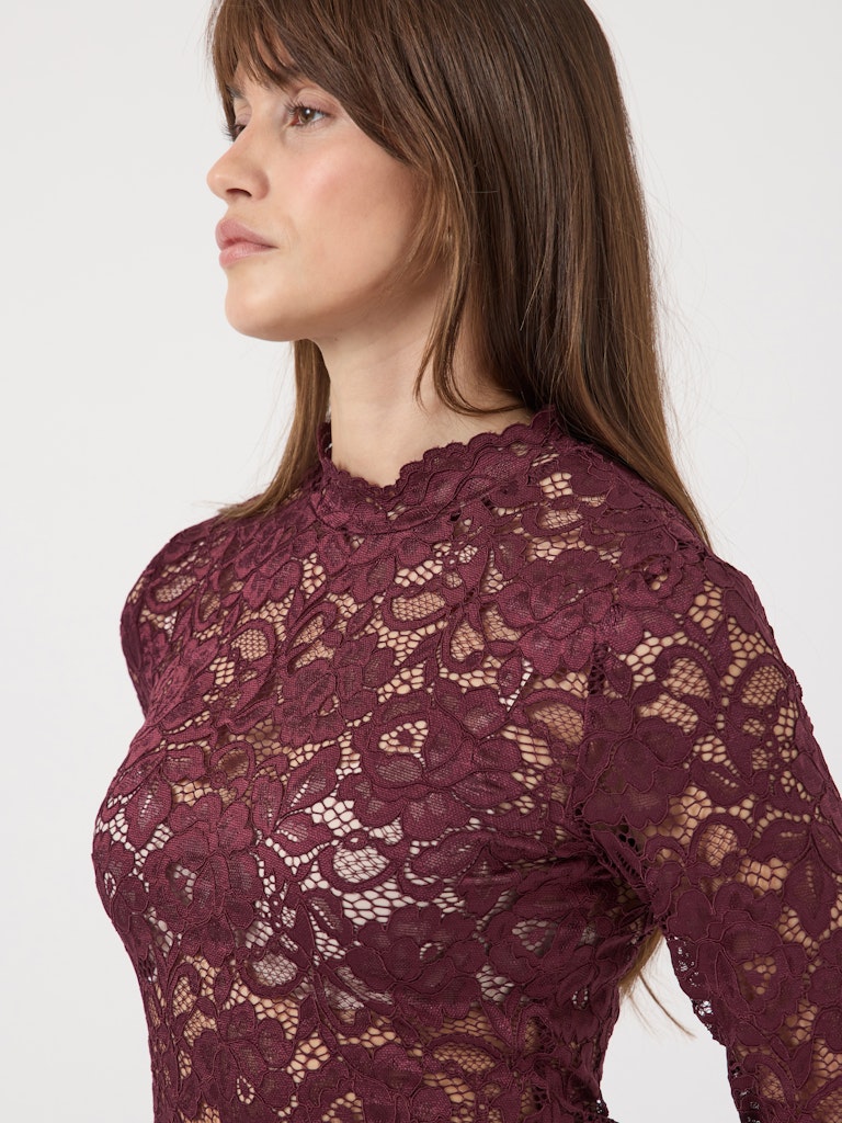 Y.A.S | LACEY LS LACE TOP - PORT ROYAL