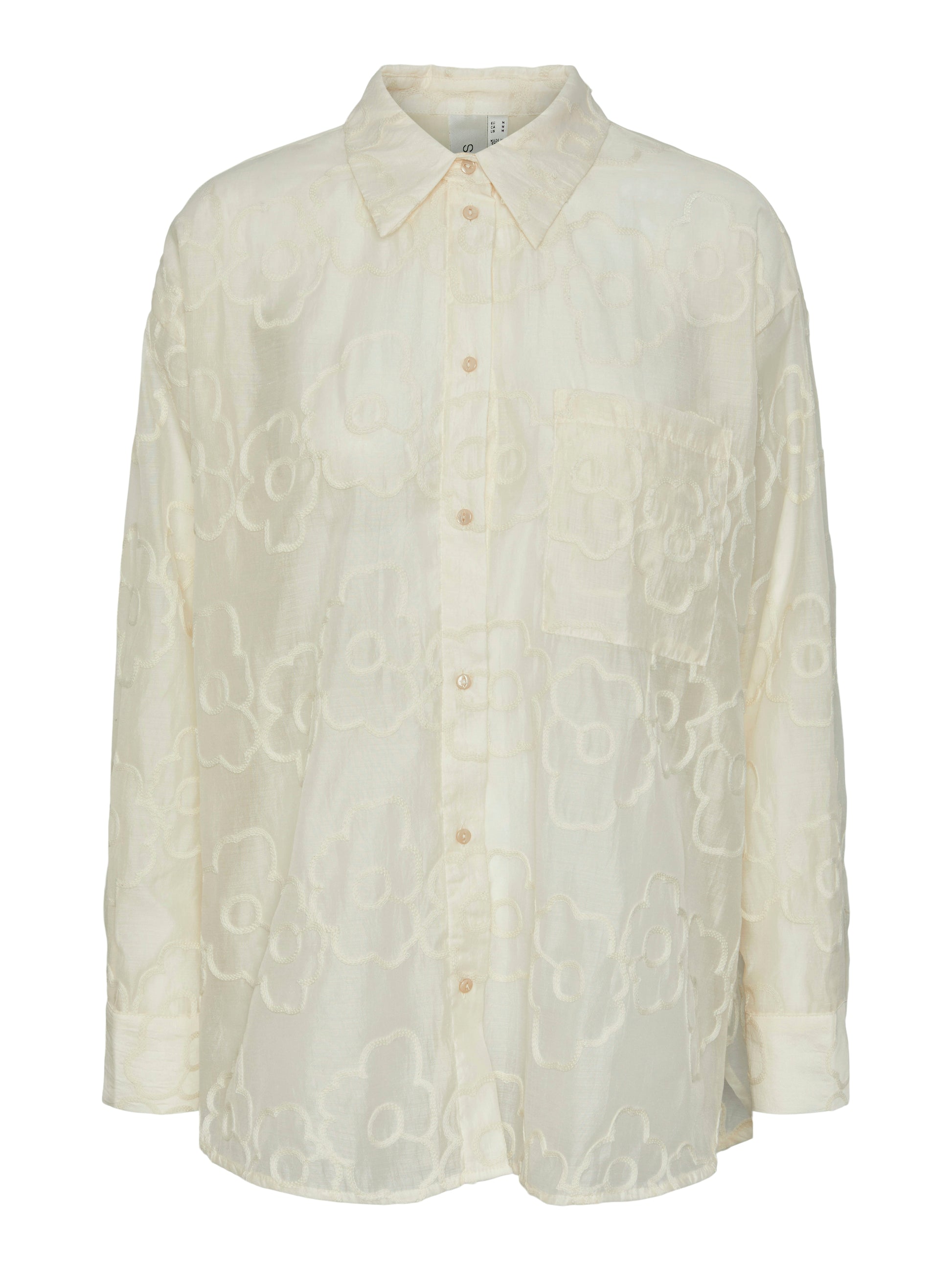 Y.A.S | FLORINA LS OVERSIZE SHIRT - BIRCH