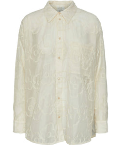 Y.A.S | FLORINA LS OVERSIZE SHIRT - BIRCH