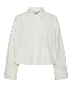 Y.A.S | LEE LS SHORT SHIRT - STAR WHITE