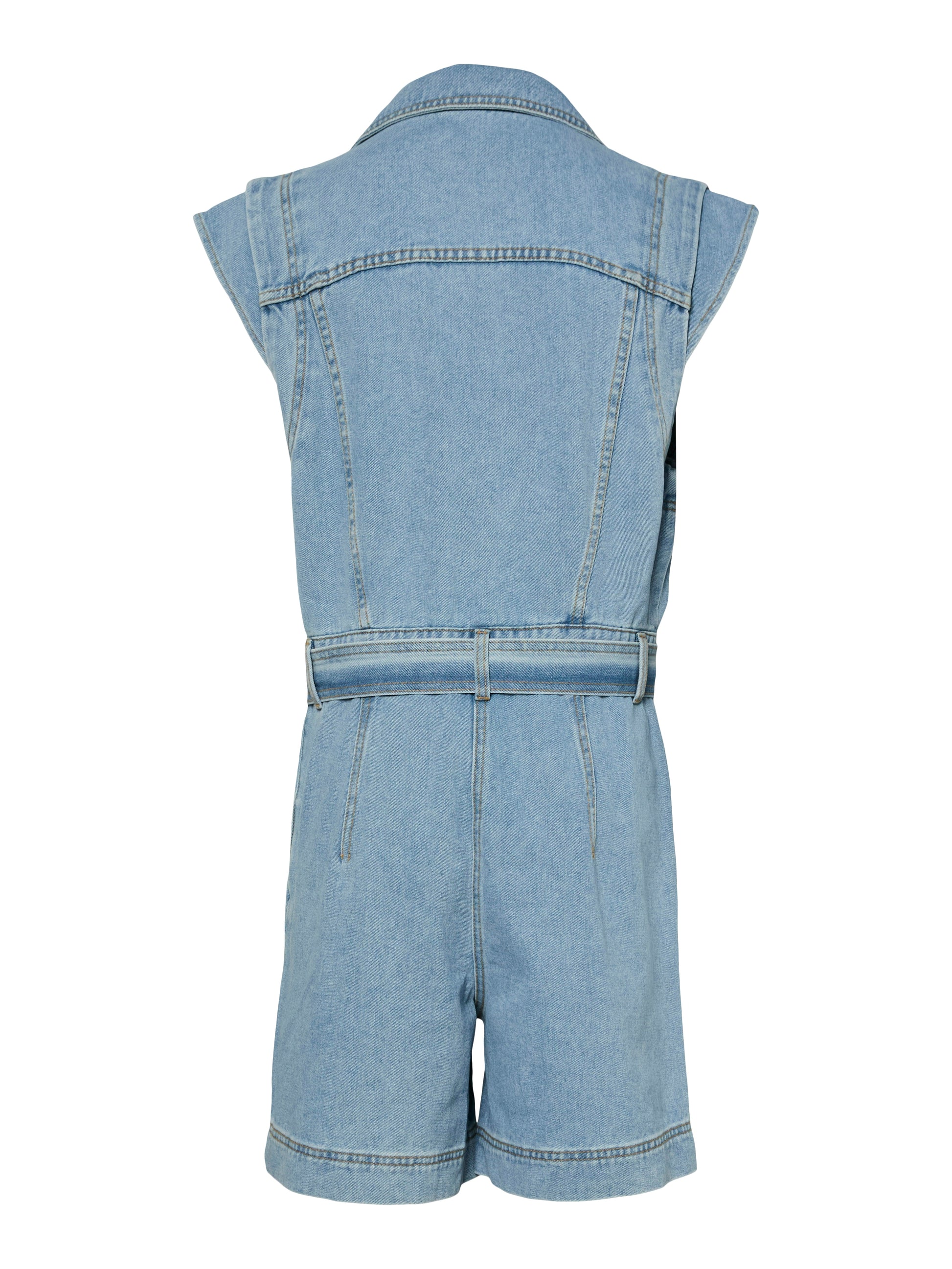 Y.A.S | ARINI SL DENIM PLAYSUIT - LIGHT BLUE DENIM