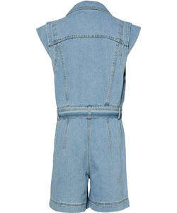 Y.A.S | ARINI SL DENIM PLAYSUIT - LIGHT BLUE DENIM