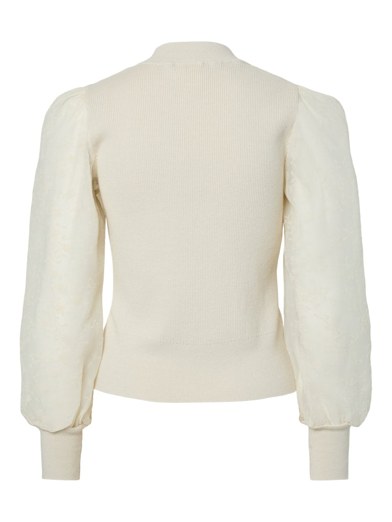 Y.A.S | DOTME LS KNIT PULLOVER - BIRCH FLOWER