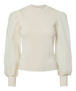 Y.A.S | DOTME LS KNIT PULLOVER - BIRCH FLOWER