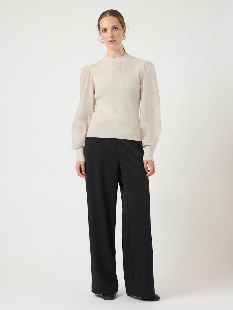 Y.A.S | DOTME LS KNIT PULLOVER - BIRCH FLOWER