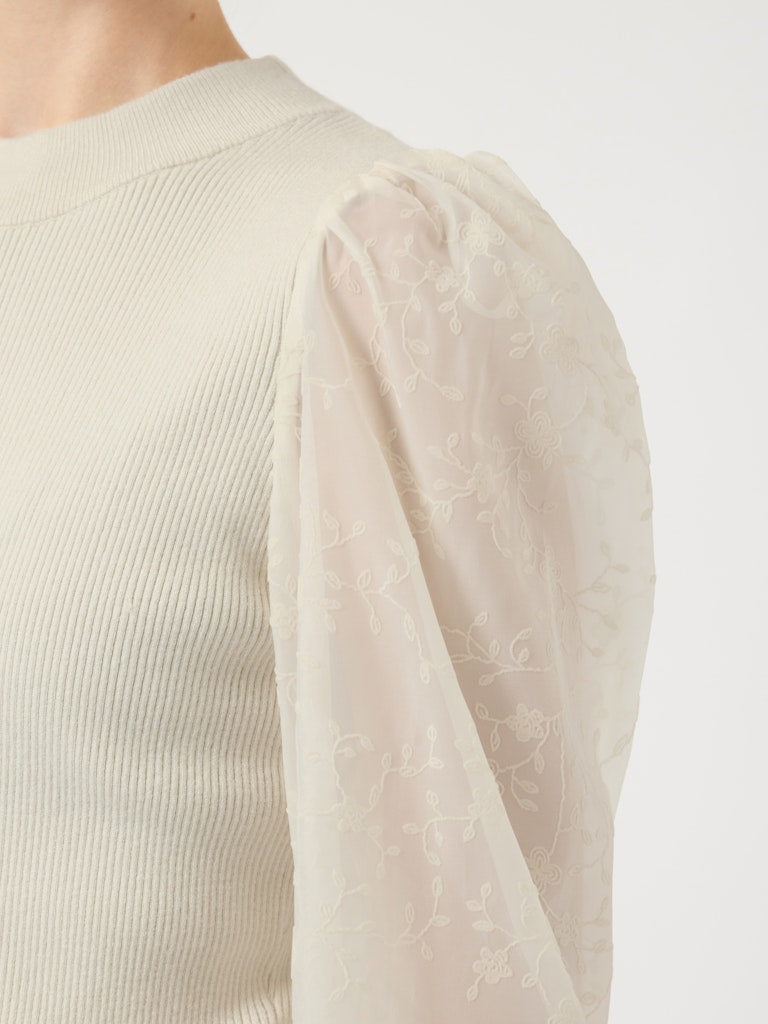 Y.A.S | DOTME LS KNIT PULLOVER - BIRCH FLOWER