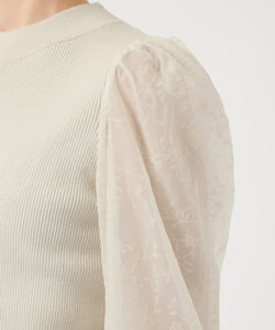Y.A.S | DOTME LS KNIT PULLOVER - BIRCH FLOWER